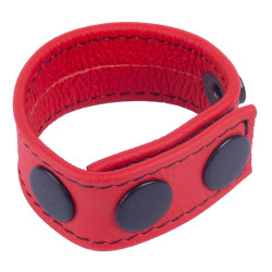 The Red Cockring en cuir Cocky Rouge